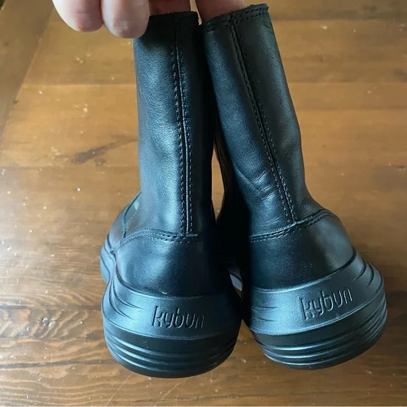Kybun Switzerland Daegu Black Leather Zip Comfort Bootie Size 34 1/3 EU 4.5 US